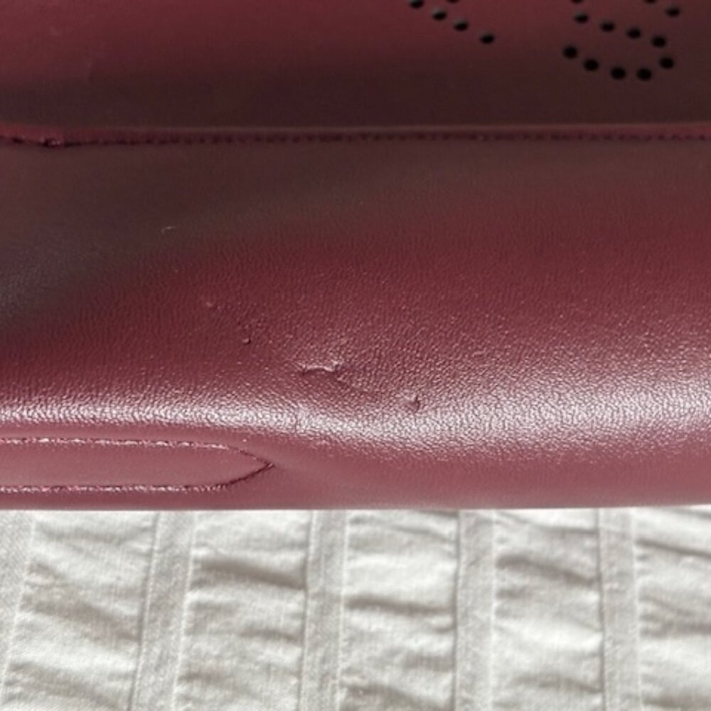 Stella McCartney Eco Alter Nappa Perforated Logo Mini Crossbody, Burgundy - Picture 5 of 16